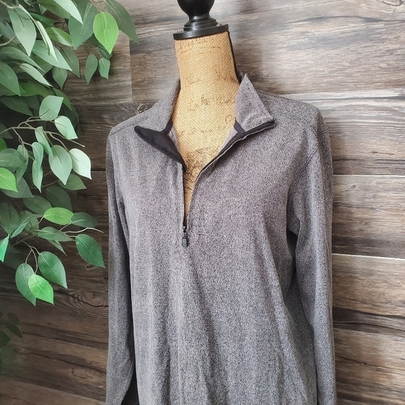 Exofficio Quarter Zip Pullover Sweater Gray Men's Medium - Picture 5 of 9